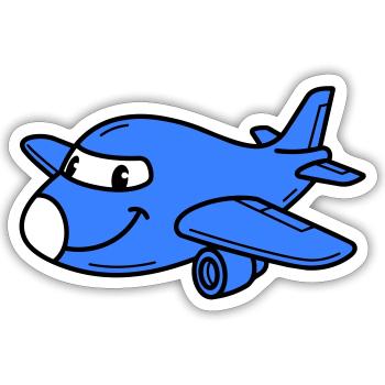 Airplane Kids - Sticker Größe S (10 x 10 cm) - Mattweiß - Vorne