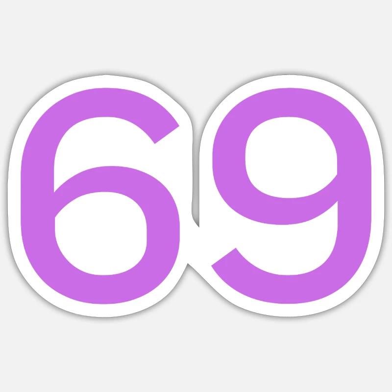 69 - Sticker taille S (10 x 10 cm) - blanc mat