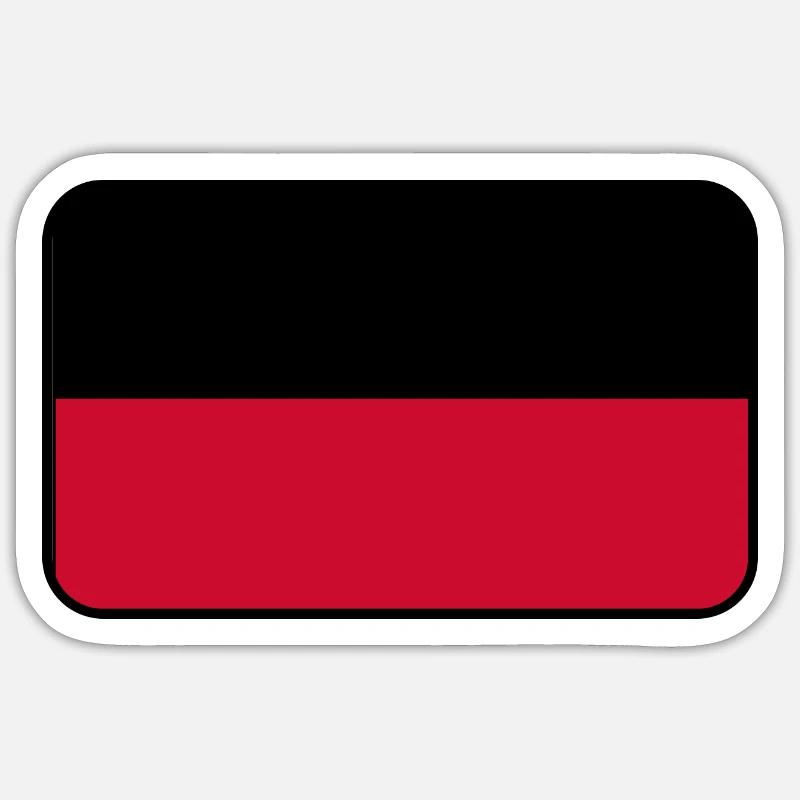 Emblème du drapeau de Nimègue - Sticker taille S (10 x 10 cm) - blanc mat