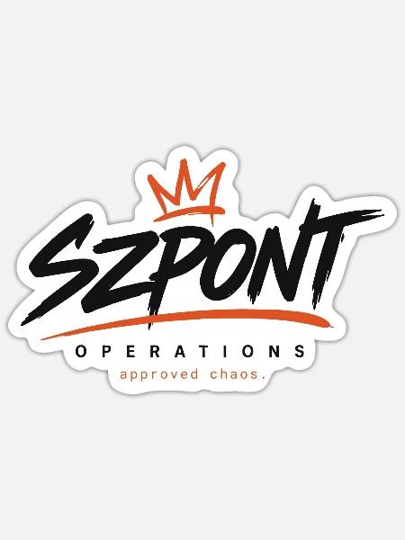Szpont-Operationen – Genehmigtes Chaos - Sticker Größe S (10 x 10 cm) - Mattweiß