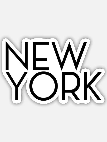 New York - Sticker Größe S (10 x 10 cm) - Mattweiß