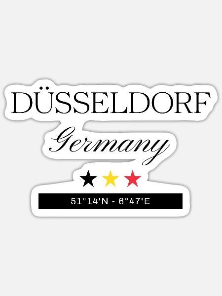 Düsseldorf Deutschland Souvenir – Reise - Sticker Größe S (10 x 10 cm) - Mattweiß