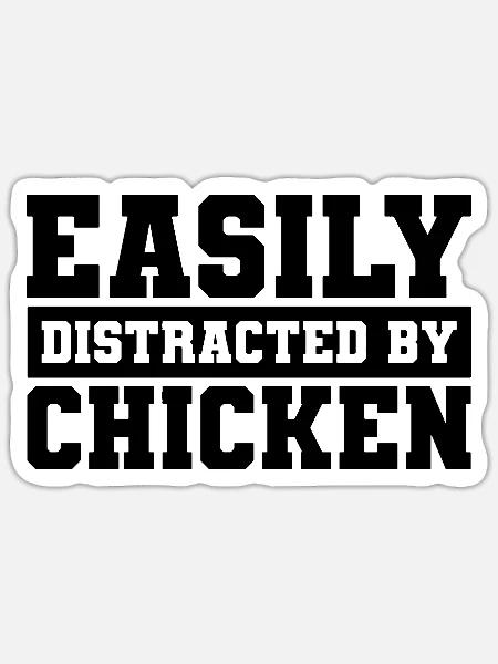Huhn Spruch Humor - Sticker Größe S (10 x 10 cm) - Mattweiß