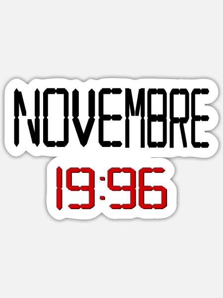 Geburtstag, November 1996 Englisch - Sticker Größe S (10 x 10 cm) - Mattweiß