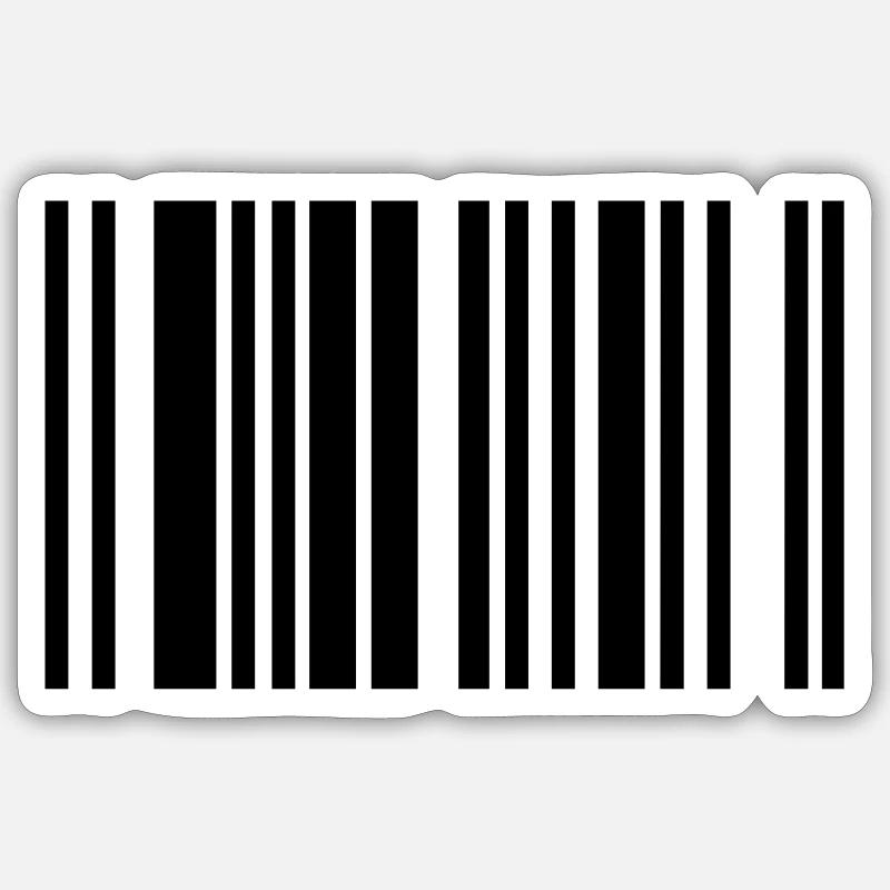 barcode - Sticker size S (10 x 10 cm) - white matte