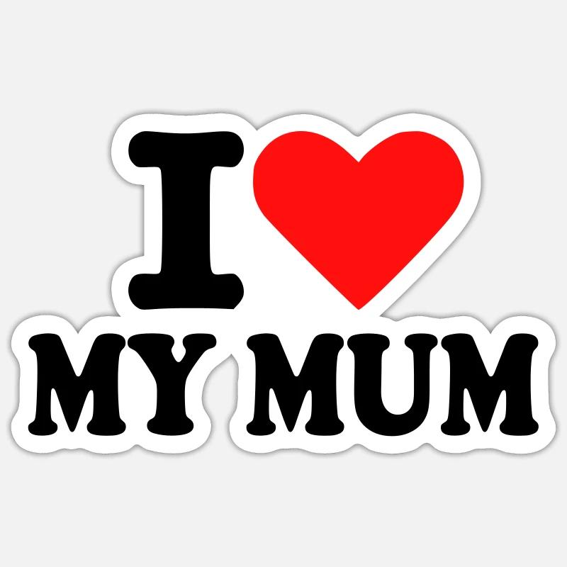 Mutter – Mum - Sticker Größe S (10 x 10 cm) - Mattweiß