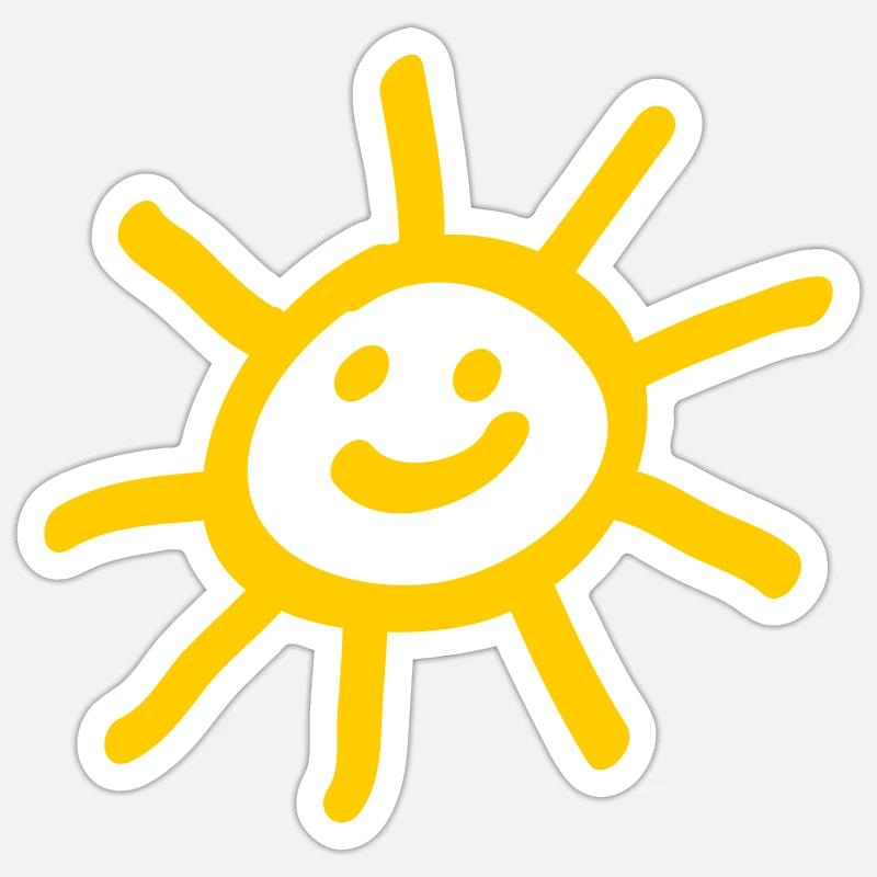 Sonne Sticker Größe S (10 x 10 cm)