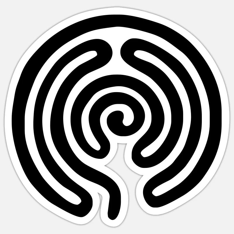 Labyrinth / maze Sticker Größe S (10 x 10 cm)