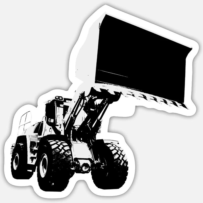 wheel loader Sticker taille S (10 x 10 cm)