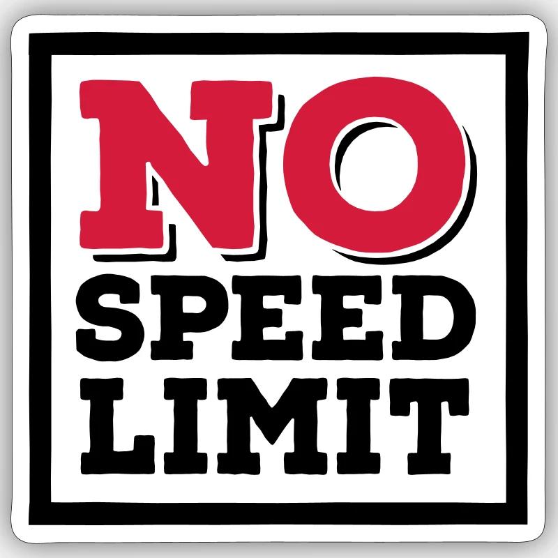 speed - Sticker taille S (10 x 10 cm) - blanc mat