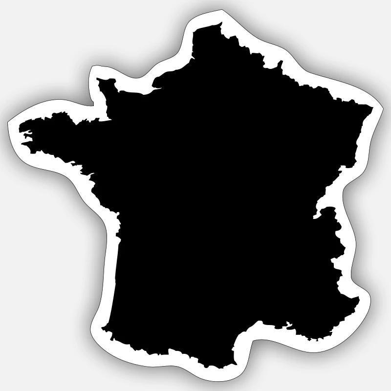 Frankreich - Sticker Größe S (10 x 10 cm) - Mattweiß