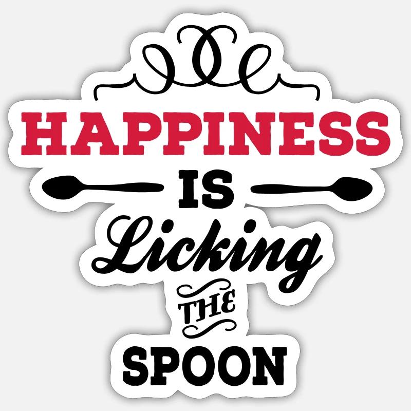 happyspoon.ai - Sticker taille S (10 x 10 cm) - blanc mat