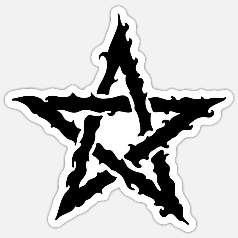Pentagramm Sticker Größe S (10 x 10 cm)