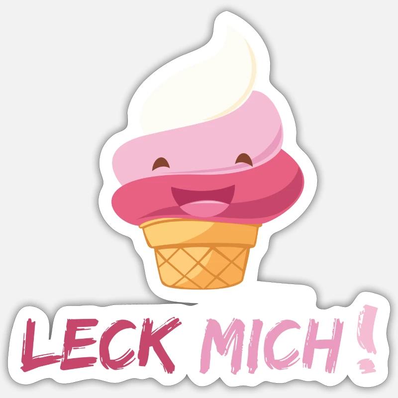 Süßes Softeis Sticker Größe S (10 x 10 cm)