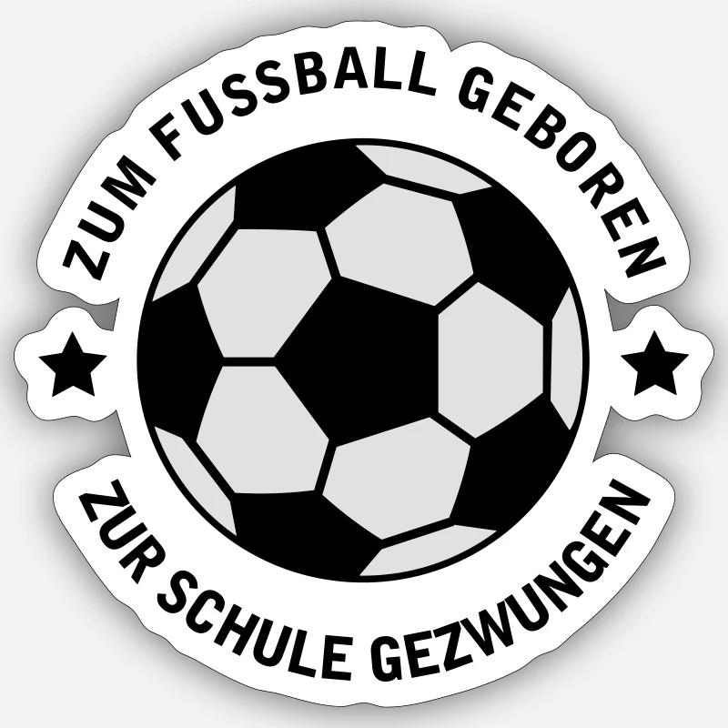 Fußball - Sticker Größe S (10 x 10 cm) - Mattweiß