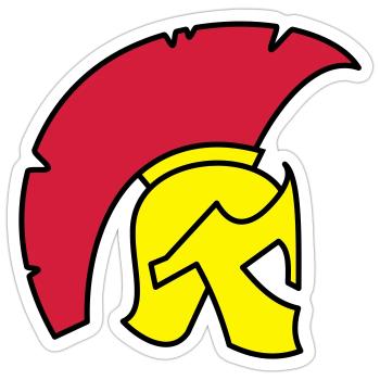 Spartan Helmet - Sticker size S (10 x 10 cm) - white matte - Front