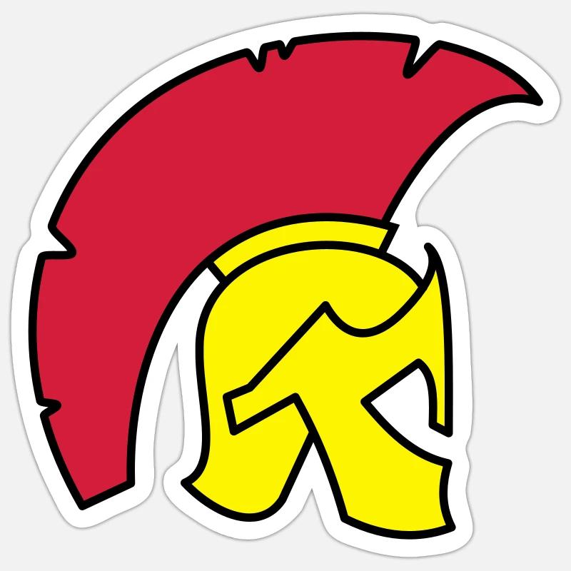 Spartan Helmet - Sticker size S (10 x 10 cm) - white matte