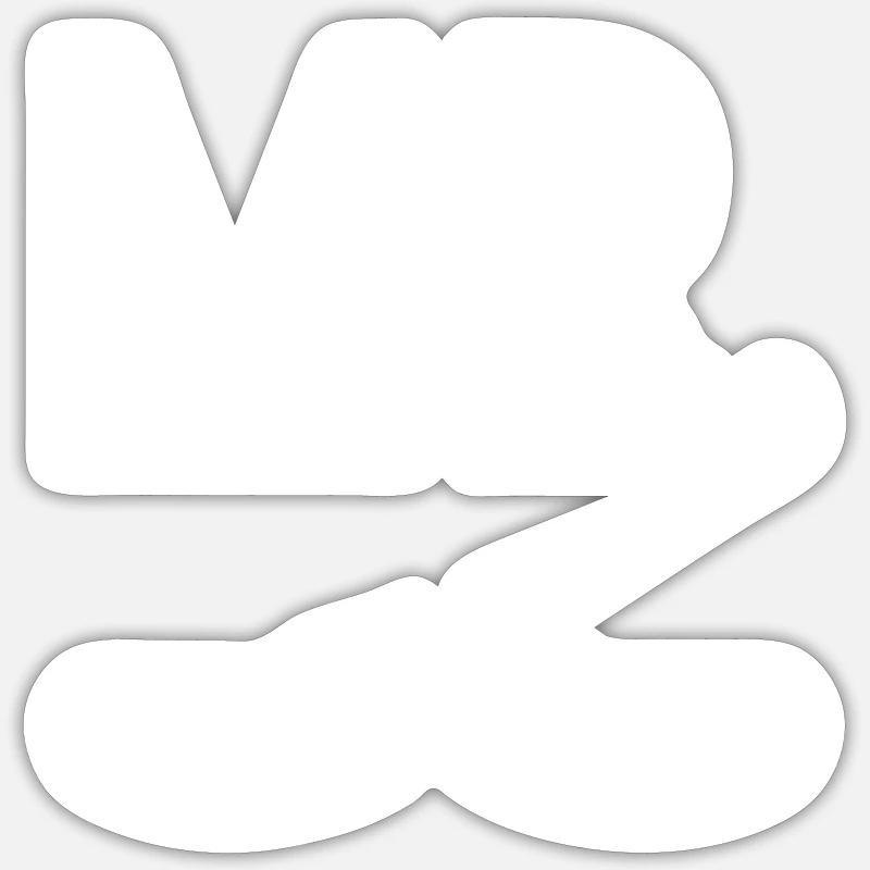 Mr. Moustache - Sticker Größe S (10 x 10 cm) - Mattweiß