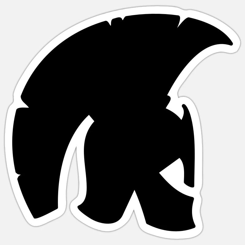 Spartan casque 1c - Sticker taille S (10 x 10 cm) - blanc mat