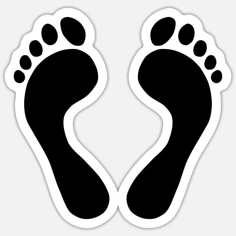 Pieds Sticker taille S (10 x 10 cm)