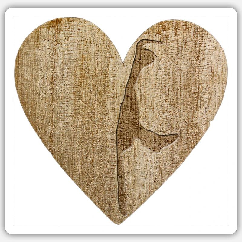 Love - Sylt - Sticker taille S (10 x 10 cm) - blanc mat
