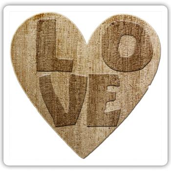 Love - Love - Sticker Größe S (10 x 10 cm) - Mattweiß - Vorne