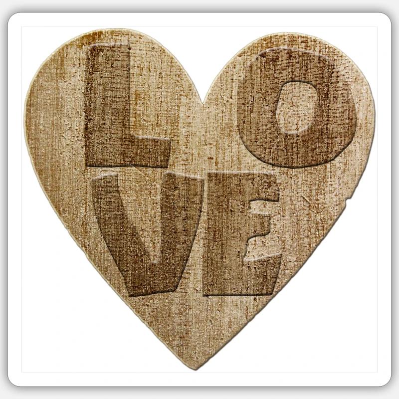 Love - Love - Sticker Größe S (10 x 10 cm) - Mattweiß