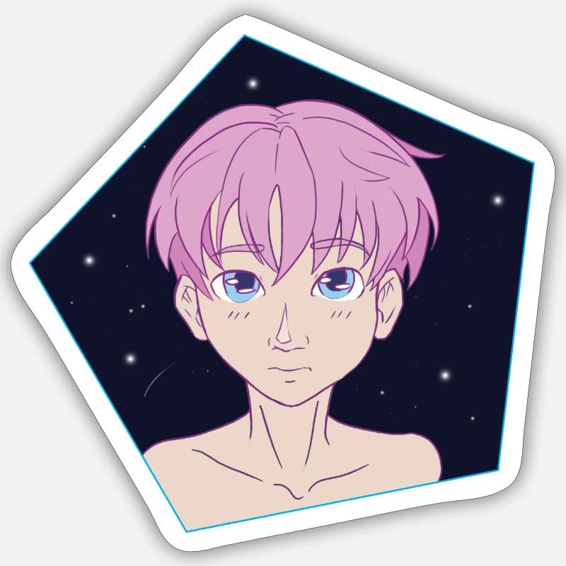 espace garçon - Sticker taille S (10 x 10 cm) - blanc mat