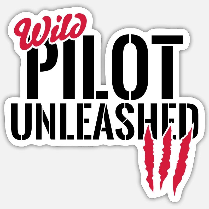 Wild pilot unleashed Sticker size S (10 x 10 cm)