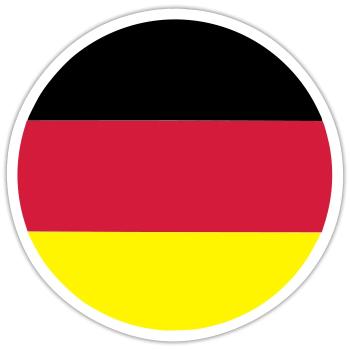 Deutschland - Sticker Größe S (10 x 10 cm) - Mattweiß - Vorne