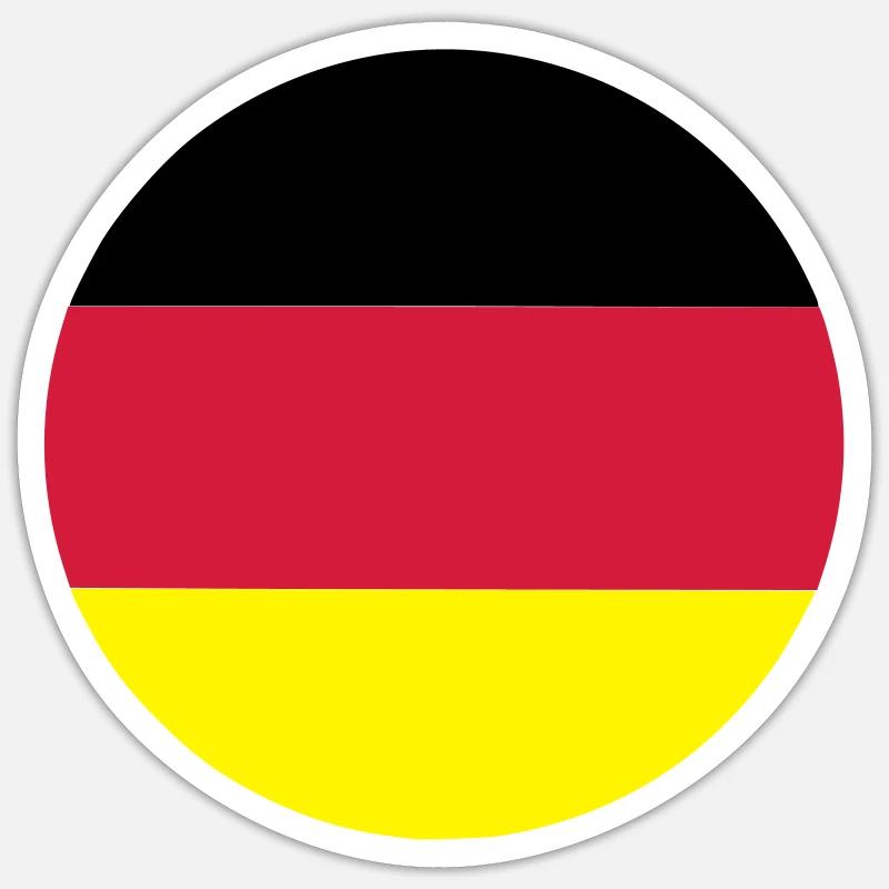fahne_de - Sticker taille S (10 x 10 cm) - blanc mat