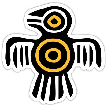 indischer Kulturvogel - Sticker Größe S (10 x 10 cm) - Mattweiß - Vorne