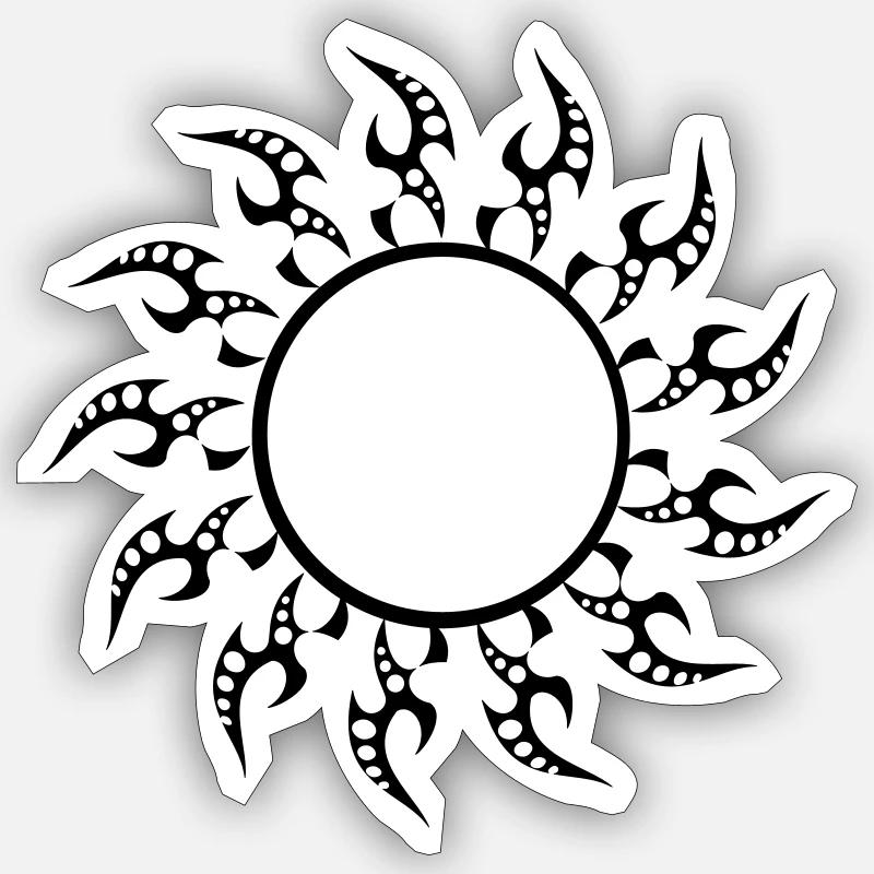 Sonne mit Farbänderungsmöglichkeit Sticker Größe S (10 x 10 cm)