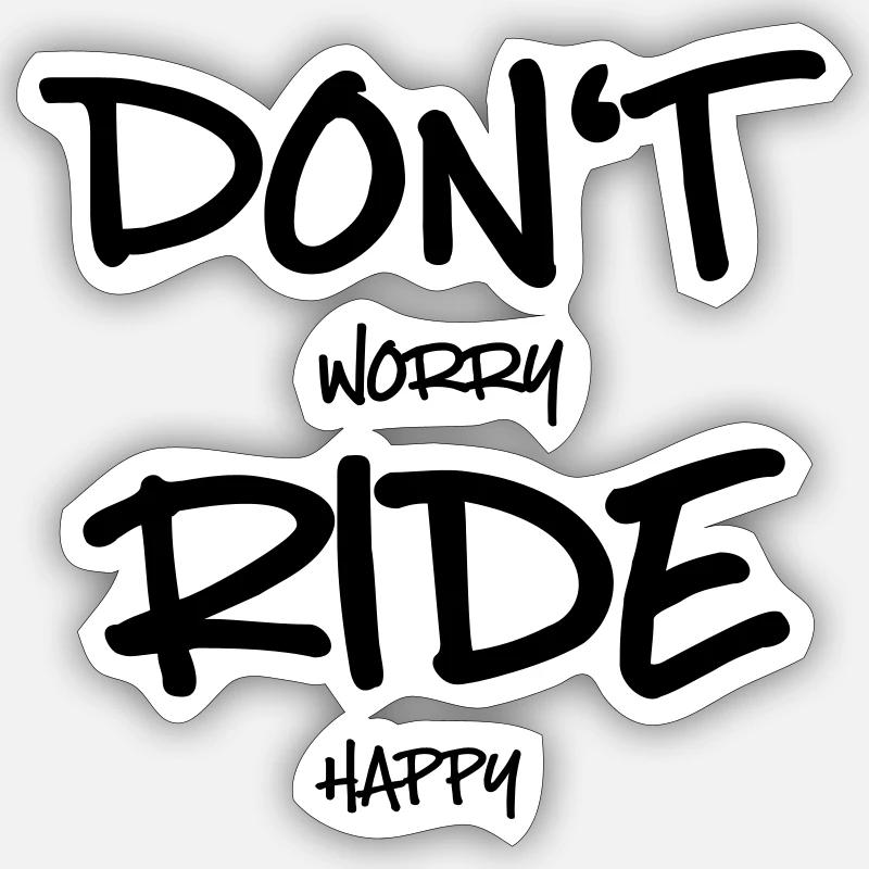 ride - Sticker size S (10 x 10 cm) - white matte