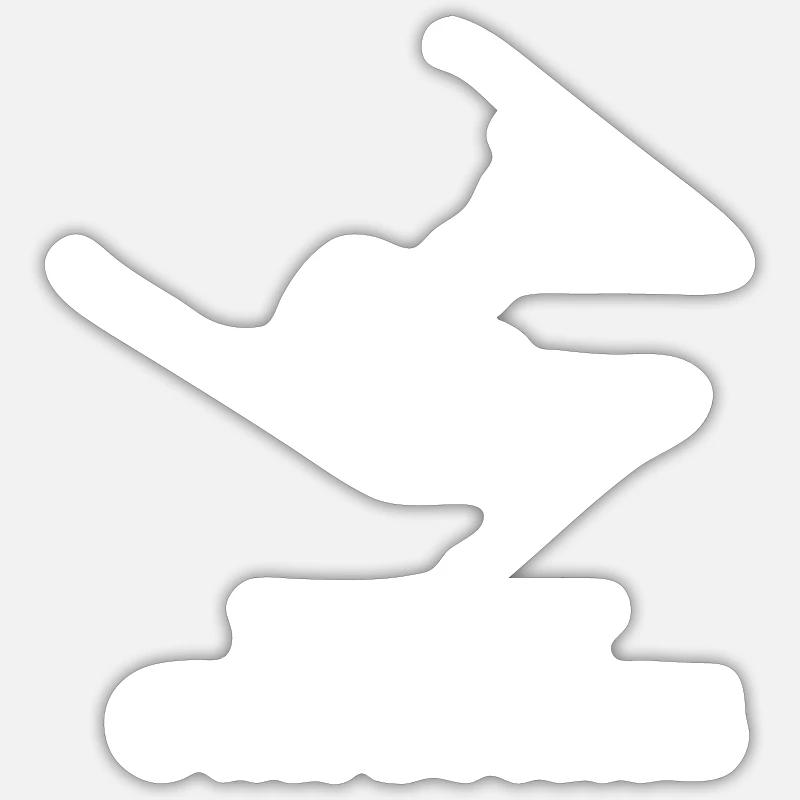SKI - Sticker Größe S (10 x 10 cm) - Mattweiß