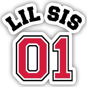 Lil Sis 01 - Little Sister - Sticker taille S (10 x 10 cm) - blanc mat - Devant