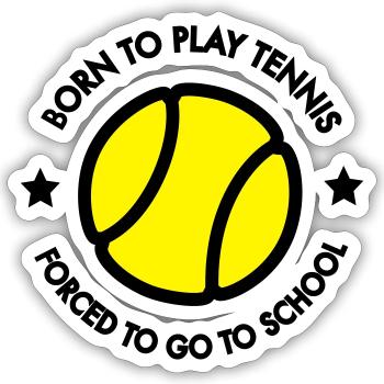 Tennis Kid - Sticker Größe S (10 x 10 cm) - Mattweiß - Vorne