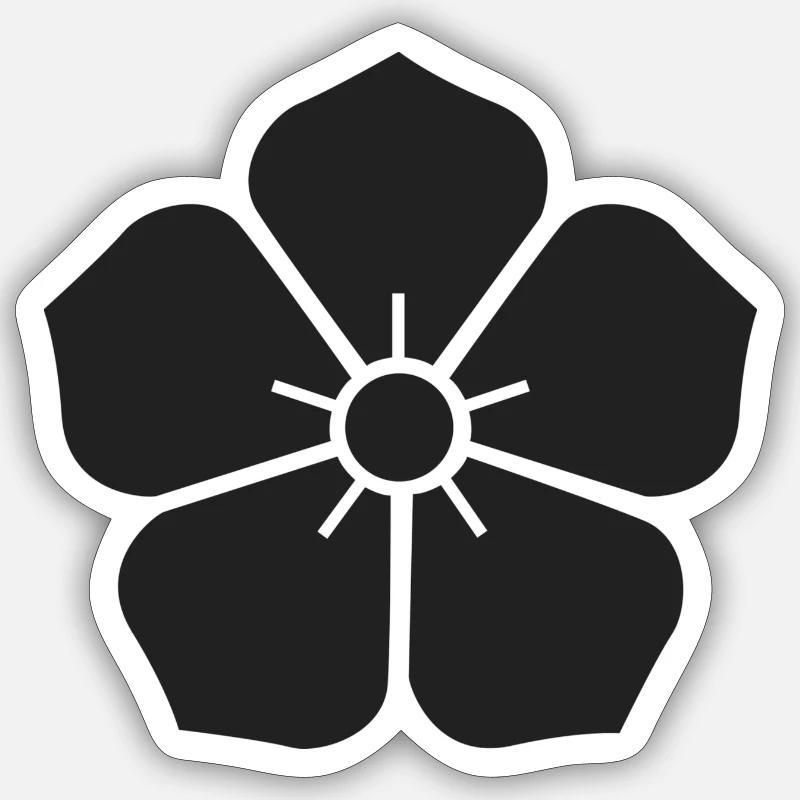 Symbole fleur Sticker taille S (10 x 10 cm)