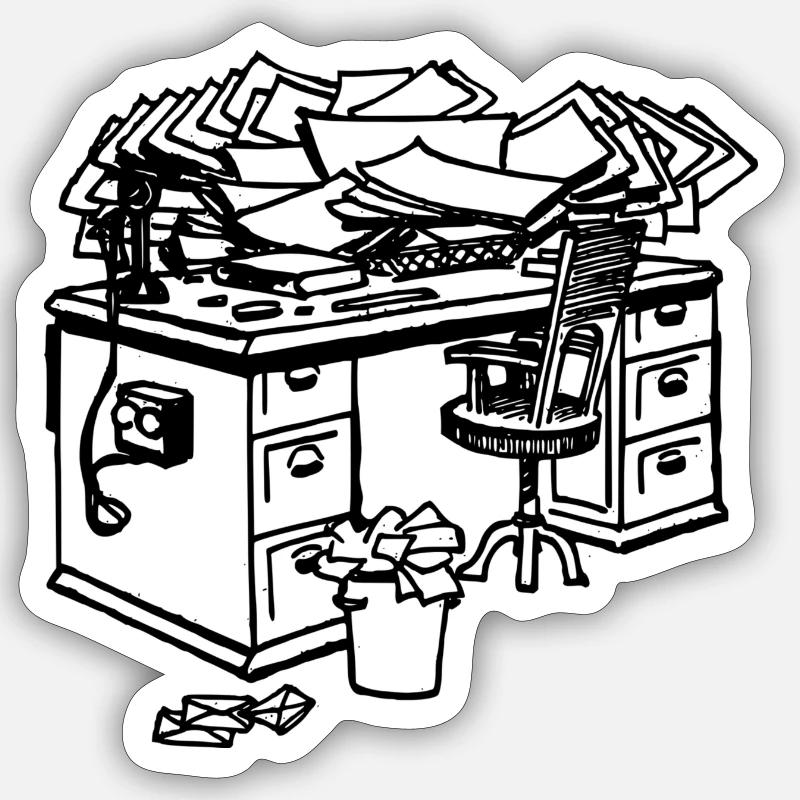 bureau Sticker taille S (10 x 10 cm)