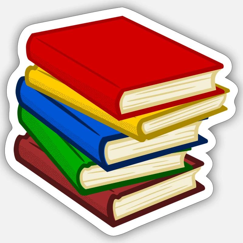 Bücher Sticker Größe S (10 x 10 cm)