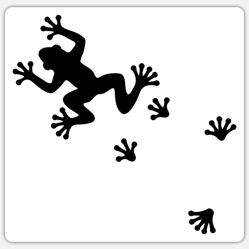 WALKING FROG Sticker size S (10 x 10 cm)