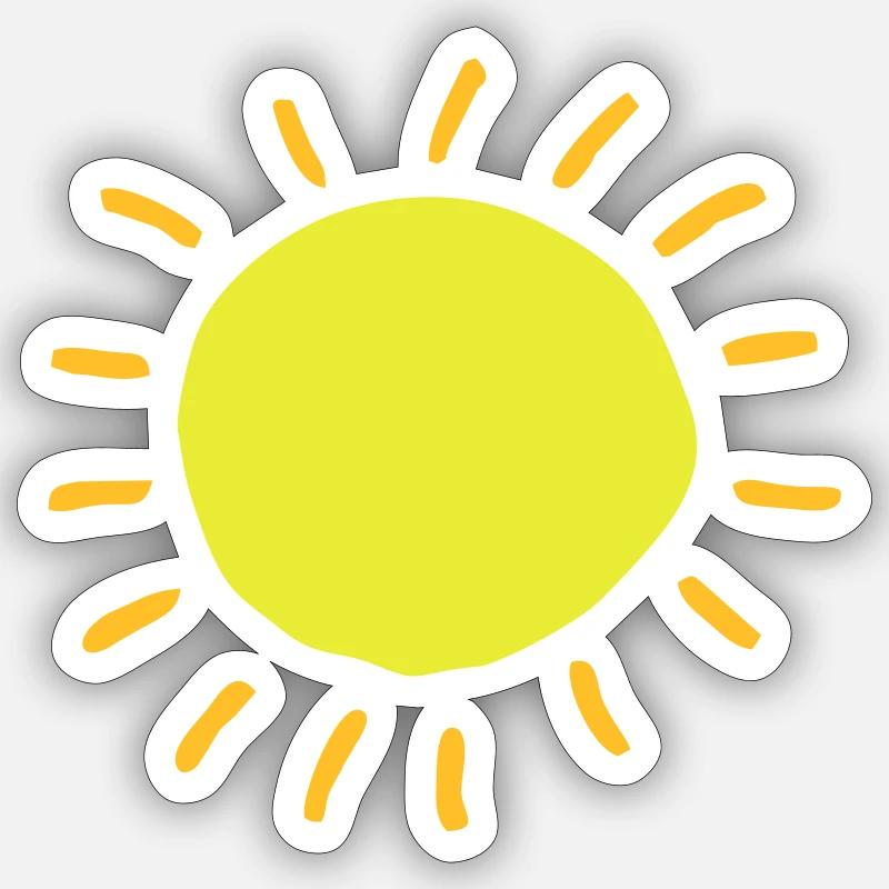 Sun star sky gift idea for the summer Sticker size S (10 x 10 cm)