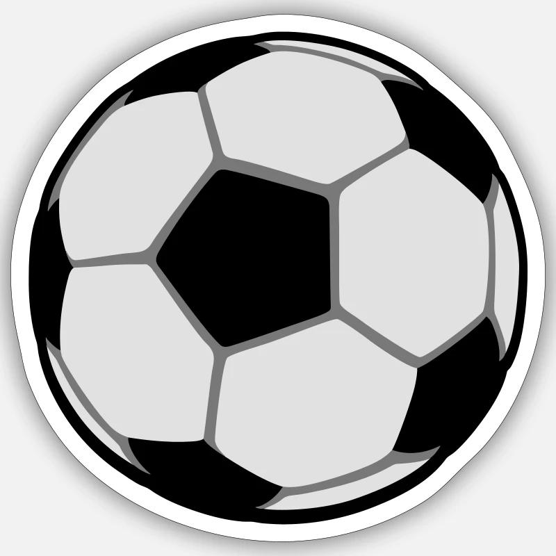 Ballon - Sticker taille S (10 x 10 cm) - blanc mat