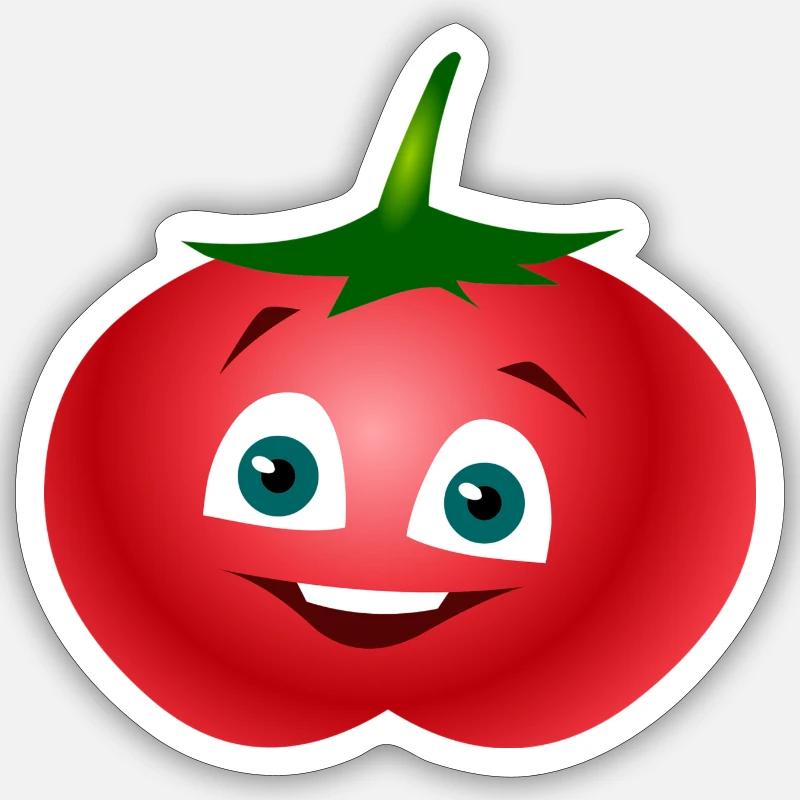 tomate tomates tomate légume légumes4 - Sticker taille S (10 x 10 cm) - blanc mat