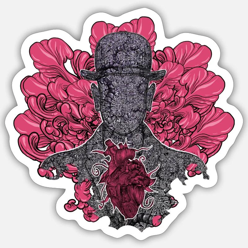 Dritter Menschensohn - Sticker Größe S (10 x 10 cm) - Mattweiß