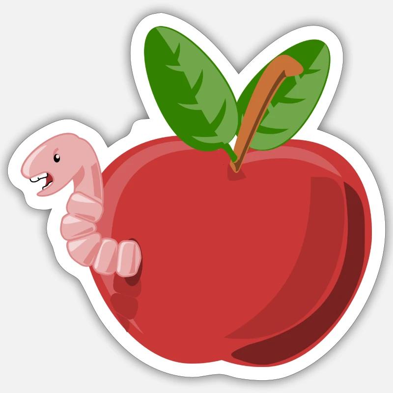 Vers Sticker taille S (10 x 10 cm)