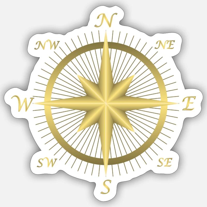 compass Sticker size S (10 x 10 cm)