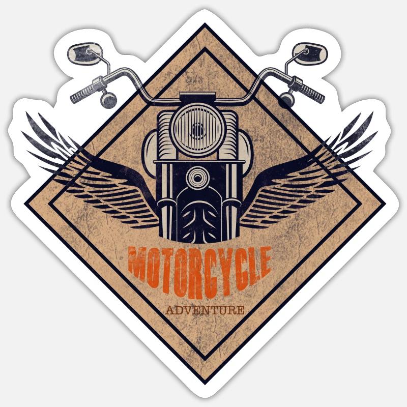 Motorcycle Biker - Sticker size S (10 x 10 cm) - white matte