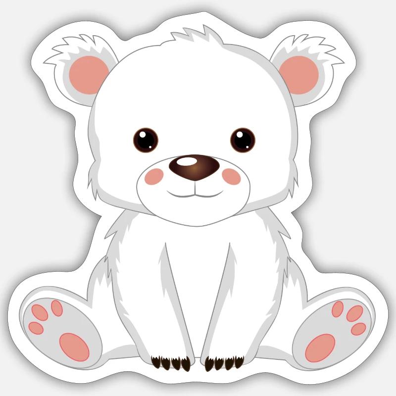 Eisbär Sticker Größe S (10 x 10 cm)