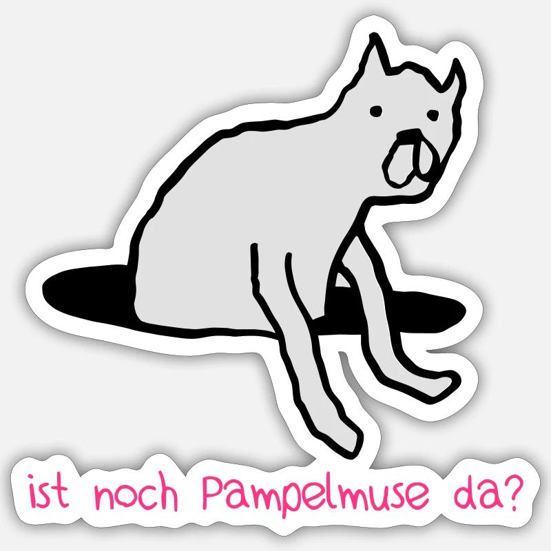 Ist noch Pampelmuse da? - Sticker Größe S (10 x 10 cm) - Mattweiß